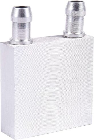 40x40x12mm Aluminum Water Liquid Cooler Block Heatsink for Computer CPU Radiator, Silver, 136042 in Saudi Arabia
