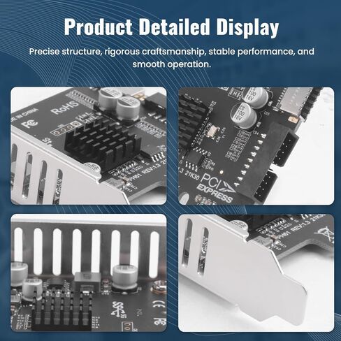 PCIe to USB 3 Type-E Front Expansion Card for X1 X4 X8 X16 Small in Saudi Arabia