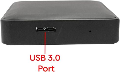 محرك الأقراص الصلبة الخارجي المحمول X1 سعة 5 تيرابايت USB 3.0 لأجهزة الكمبيوتر الشخصية وأجهزة Mac وPlayStation وXbox (أسود) - ضمان لمدة عامين in Kuwait