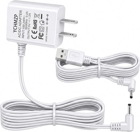 Power Charger Compatible with Infant Optics DXR8 Pro 5" DXR 8 3.2" Monitor Unit Power Cord(2019 Version or Later) Not Applicable to All Camera Units in Kuwait