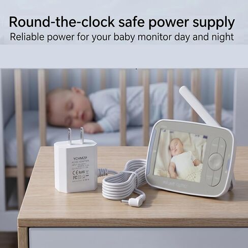 Power Charger Compatible with Infant Optics DXR8 Pro 5" DXR 8 3.2" Monitor Unit Power Cord(2019 Version or Later) Not Applicable to All Camera Units in Kuwait