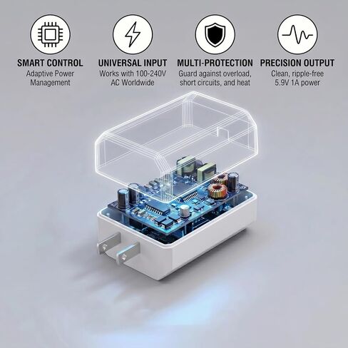 Power Charger Compatible with Infant Optics DXR8 Pro 5" DXR 8 3.2" Monitor Unit Power Cord(2019 Version or Later) Not Applicable to All Camera Units in Kuwait