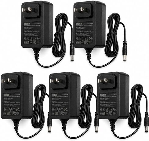 12V 2A DC Power Adapter (24W) | Universal AC Power Supply for WiFi Routers, Security Cameras, DVRs & LED Lights 5 Pack in Saudi Arabia