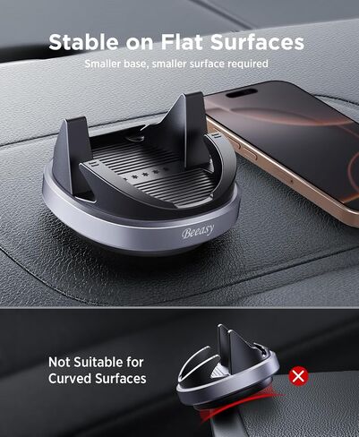 Beeasy Car Phone Holder Mount, 360° Rotation Dashboard Phone Holder, Washable Nano Gel & Silicone Anti-Slip Car Mount for iPhone 17/16/15/14, Samsung, Google Pixel, All Smartphones & GPS in Saudi Arabia