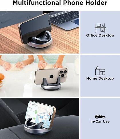 Beeasy Car Phone Holder Mount, 360° Rotation Dashboard Phone Holder, Washable Nano Gel & Silicone Anti-Slip Car Mount for iPhone 17/16/15/14, Samsung, Google Pixel, All Smartphones & GPS in Saudi Arabia