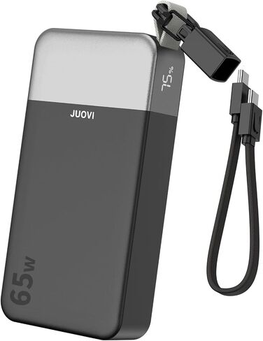 شاحن محمول JUOVI 65 واط لبنك الطاقة المحمول بسعة 20000 مللي أمبير في الساعة مع كابل USB-C in Kuwait
