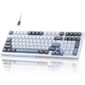KEMOVE K98SE Mechanical Gaming Keyboard, 98 Keys LED Backlit Programmable, 96% Wired Computer Keyboard with Double Sound Dampening Foam, Pre-lubed Brown Switch in Saudi Arabia