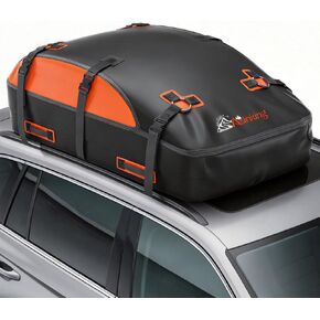 Asinking Car Rooftop Cargo Carrier Bag, 100% Waterproof Non-Rip 20 Cubic Feet Car Roof Bag for All Vehicles with/Without Rack, Includes Non-Slip Mat, Luggage Lock, 4 Door Hooks, Storage Bag in Saudi Arabia