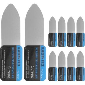 YARNOW 10pcs Flat Curved Spudger: Metal 0.1mm Curved Screen Pry Blade in Saudi Arabia