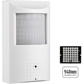 REVOTECH PIR POE IP Camera, HD 3MP Indoor Security Camera P2P 3.7mm Lens 940nm Invisible LEDs IR Night Vision H.265 CCTV Cam (IPIR-P White) in Saudi Arabia