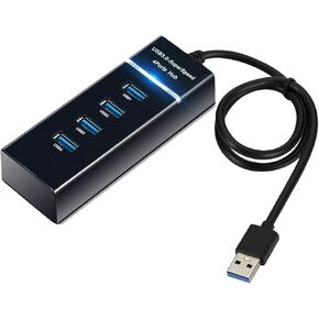 USB Hub Adapter,4 Ports USB 3.0 Splitter Compatible for MacBook,Laptop,Surfacce Pro,Ps4/Ps5,PC, Mobile HDD,Keyboard and More in Kuwait