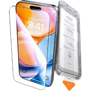 واقي شاشة UltraGlass Unbreak TOP 9H+ زجاجي لهاتف iPhone 16 Pro [مضاد للوهج بنسبة 100% ومقاوم للكسر من الدرجة العسكرية] واقي شاشة 16 Pro من الزجاج المقوى تغطية كاملة، أطول متانة 16Pro، عبوة واحدة in Kuwait