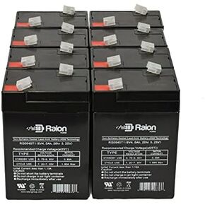Raion Power RG0645T1 6V 4.5Ah Replacement SLA Emergency Light Battery for Astralite 20-0008 - 8 Pack in Kuwait