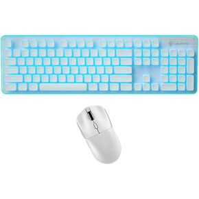 Rechargeable Wireless Keyboard and Mouse Combo - White in Saudi Arabia