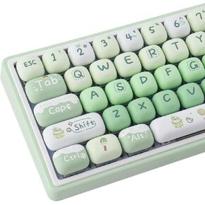 PBT Keycaps 144 Keys Cute Green Dessert Cream Keycaps in Kuwait