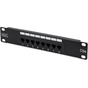 DIGITUS 12-Port Modular Patch Panel, Shielded, Suitable for 254 mm (10") Rack Mount, 1U, Grey in Saudi Arabia