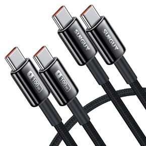 SUNGUY 100W USB C Cable 3.3FT 2Pack, 5A USB C Cable with E-Marker Chip in Saudi Arabia