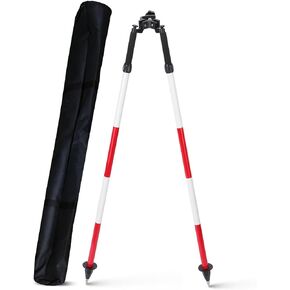 MOETER Aluminum Surveying Bipod with Thumb Release – Red & White Surveyor Bipod for Prism Poles, GPS Poles – Adjustable Legs, Fits 1"-1.5" Survey Rods in Saudi Arabia