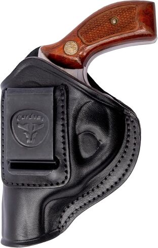 Cardini Leather Premium IWB Holster, for 5-Shot Revolvers, for S&W J Frame, for Taurus 605, 642 airweight, 38 Special Holster in Kuwait
