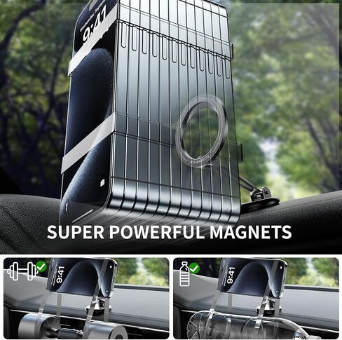 Magnetic Phone Holder for Car, Adhesive Magnetic Car Mount for Dashboard, 360° Rotation Compatible with Devices for iPhone 17-12, Hands-Free Car Accessories in Kuwait