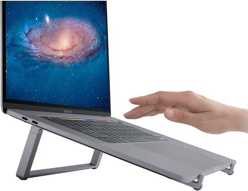 HomeStock Foldable Laptop Stand for MacBook and Laptops, Space Gray in Saudi Arabia