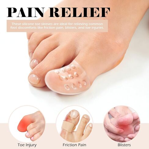Medsuo 20 PCS Silicone Toe Protectors, Anti-Friction Gel Toe Sleeves in Saudi Arabia