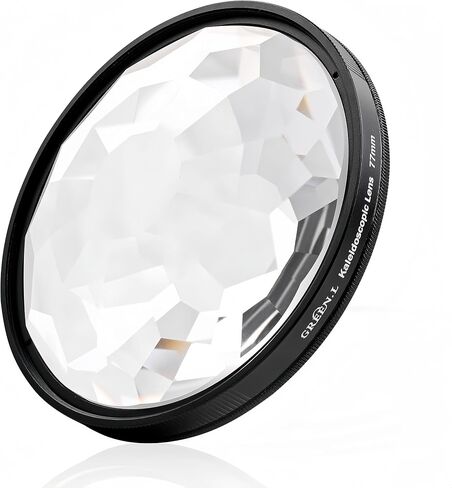 GREEN.L 79mm Handheld Kaleidoscope Filter Prism Lens, Optical Glass Creative Effect Filter for Phone DSLR Camera, with Pouch in Kuwait