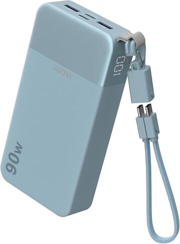 شاحن محمول JUOVI بقوة 90 واط لبنك الطاقة المحمول بقدرة 20000 مللي أمبير في الساعة مع كابل USB-C in Kuwait