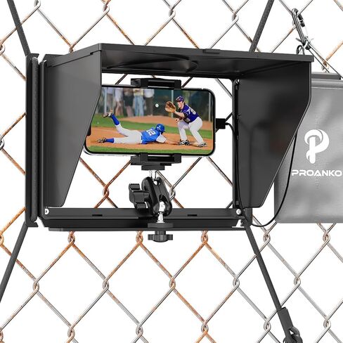 Game Changer Mounting Kit, Cell Phone Fence Mount with Shade and Power Bank Holder, Gamechanger Streaming Kit for iPhone GoPro Mevo Start Recording Baseball Tennis Football(Ultra) in Kuwait