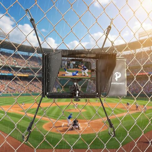 Game Changer Mounting Kit, Cell Phone Fence Mount with Shade and Power Bank Holder, Gamechanger Streaming Kit for iPhone GoPro Mevo Start Recording Baseball Tennis Football(Ultra) in Kuwait