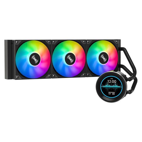 SAMA SM360 PRO 360mm ARGB Liquid CPU Cooler with 2.8" LCD Display in Kuwait