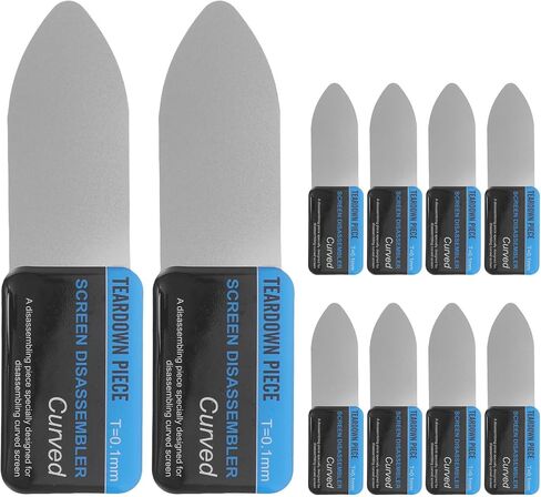 YARNOW 10pcs Flat Curved Spudger: Metal 0.1mm Curved Screen Pry Blade in Saudi Arabia