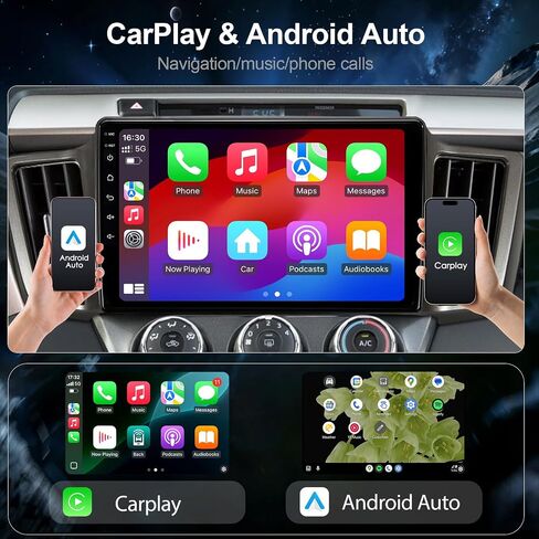 10.2'' 64GB Car Radio Stereo for Toyota RAV4 2013-2018, Upgrade Plug and Play Android 13 Head Unit with Wireless Carplay/Android Auto/1080P Backup Camera/AM FM Radio in Saudi Arabia