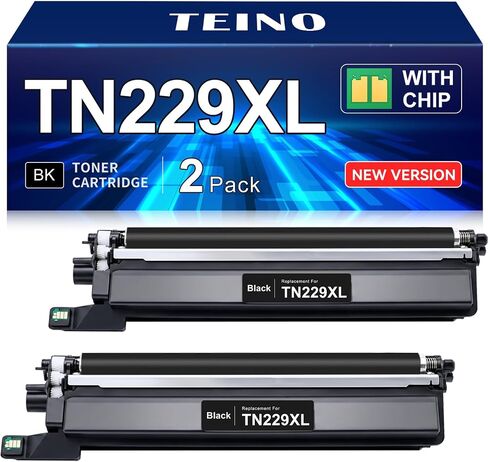 TEINO Compatible TN229XL Black Toner Cartridges Replacement for Brother TN229XL TN229 TN229XLBK TN 229 TN 229XL Toner for MFC-L3720CDW MFC-L3780CDW HL-L3220CDW HL-L3280CDW Printer Black (2 Pack) in Saudi Arabia