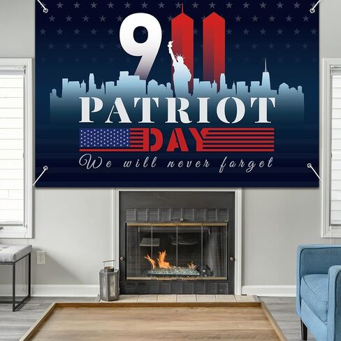 9/11 Decorations, 911 Patriot Day Decorations Backdrop Banner in Saudi Arabia
