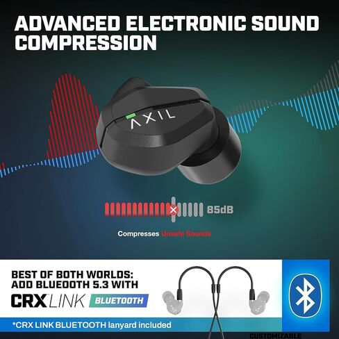 AXIL CRX Electronic Hearing Protection Earbuds with CRX Link Bluetooth in Saudi Arabia
