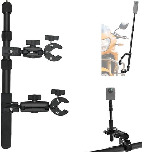 Motocycle Camera Mount w 43" Invisible Stick compatible for Insta360 X6-X in Saudi Arabia