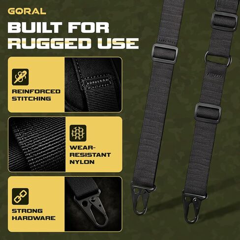 Two Point Rifle Sling Quick Adjust Padded Gun Sling for Rifle Shoulder Strap with HK Hook, 2 Point Slings for Rifle Shotgun Crossbow, Hunting and Outdoor Sports in Kuwait