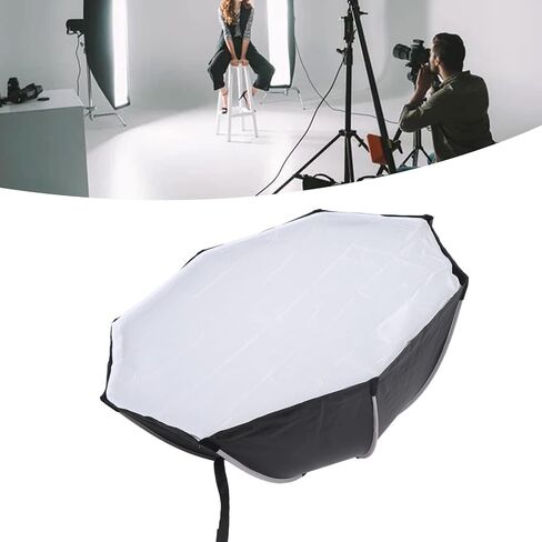 Octagonal Portable Softbox with Reflective Coating for Photo Studio Flash, Softening Light for Portraits, Weddings and Events, Easy Installation, Metal and Nylon Material in Saudi Arabia