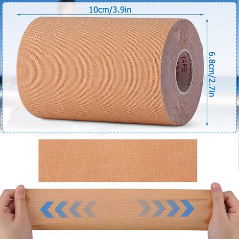 4 Rolls Kinesiology Tapes, 4" x 5.5yd Water Resistant Sports Tape in Kuwait