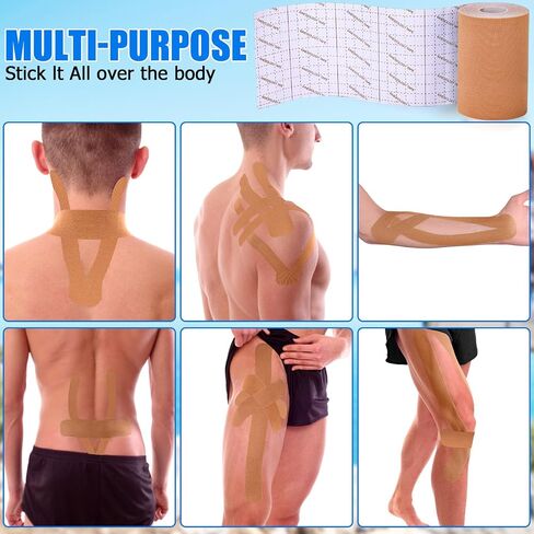 4 Rolls Kinesiology Tapes, 4" x 5.5yd Water Resistant Sports Tape in Kuwait