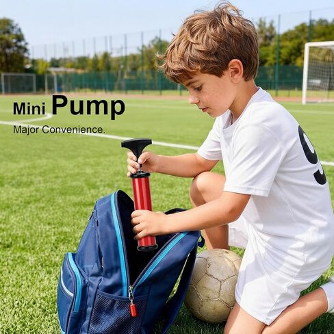 2 Set Ball Hand Pump with Needles, Nozzles & Extension Hoses, Manual Sports Ball Inflator Kit, Universal Air Pump for Basketball, Soccer, Football, Volleyball, Yoga Balls, Portable Manual Inflator Kit in Saudi Arabia