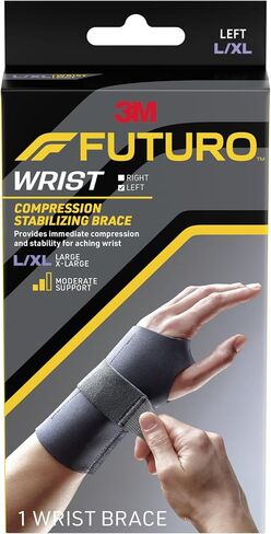 Futuro Compression Stabilizing Wrist Brace, Left Hand, L/XL in Saudi Arabia