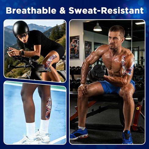 K Tape Kinesiology Tape, 250th Anniversary Waterproof Kinesiology Athletic Tape for Joint & Muscle Support, 2in×40PCS in Saudi Arabia