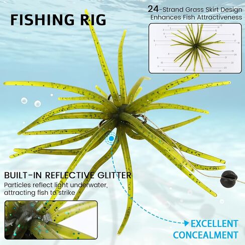 Urchin Bait for Bass Fishing Soft Plastic baits with Lure Box in Kuwait