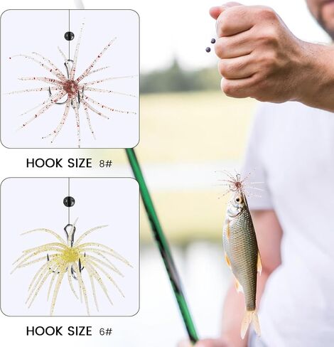 Urchin Bait for Bass Fishing Soft Plastic baits with Lure Box in Kuwait