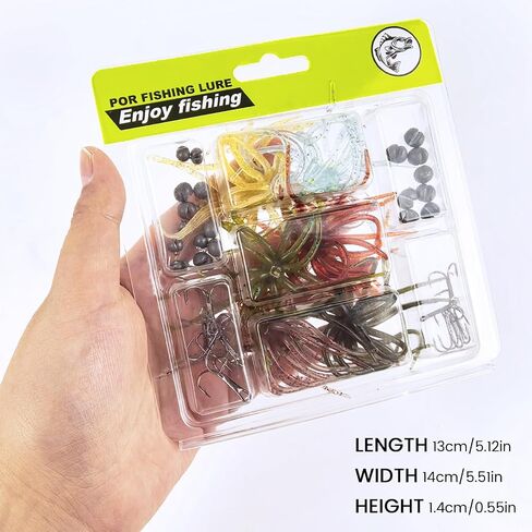 Urchin Bait for Bass Fishing Soft Plastic baits with Lure Box in Kuwait