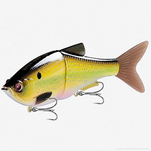 LITTMA Shiner Glide Slow Sinking Glide Baits, Subtle S-Curve Action Jointed Swimbait - Midwest, South Lakes, Rivers, Freshwater Lure for Bass, Trout, Pike in Saudi Arabia