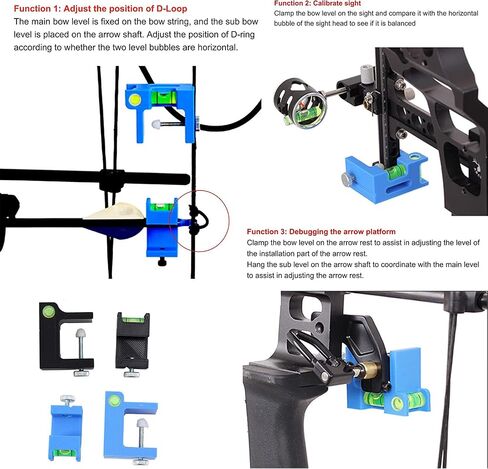 Archery Bow Level Tuning Tools for Rest and Sight Tuning, 3D Printing Bow String Bubble Level Kit for Compound Bows in Saudi Arabia