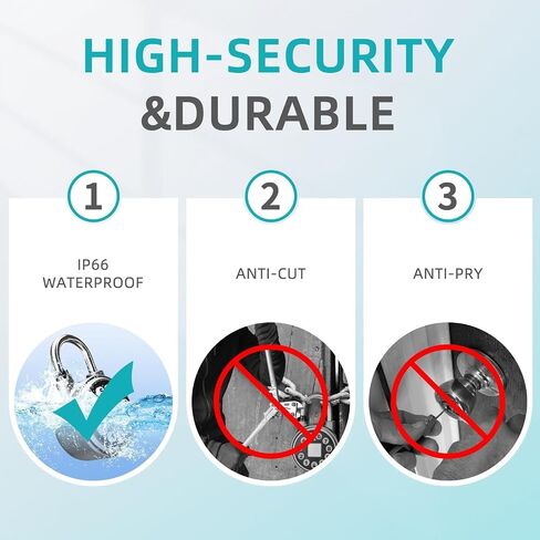 SFW Fingerprint Padlock,Bluetooth Pad Locks with Code, Water Resistant Smart Padlocks with Mobile App.Suitable for Gym, Sports Facilities, Bicycles, Schools, Luggage and Lockers in Saudi Arabia